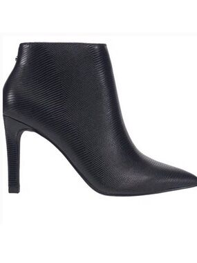 French Connection Ally Womens  Black Faux Leather Booties- 37